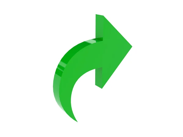 Arrow forward icon over white background. Concept 3D illustration. — Stock Photo, Image