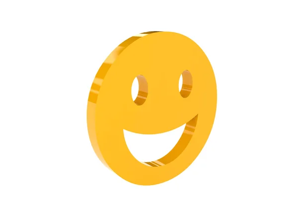 Icono de la cara de risa sobre fondo blanco. Concepto Ilustración 3D . — Foto de Stock