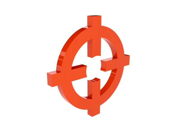 Target icon over white background. Concept 3D illustration. — Stock Photo, Image