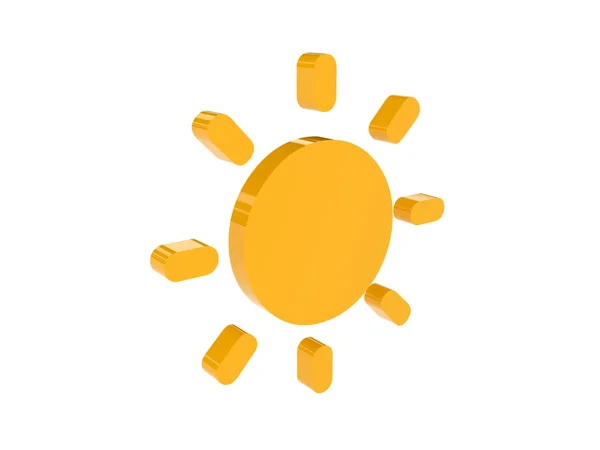 Zon pictogram op witte achtergrond. concept 3d illustratie. — Stockfoto