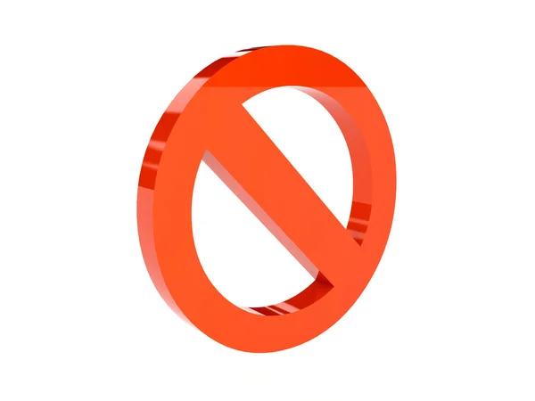 Stop pictogram op witte achtergrond. concept 3d illustratie. — Stockfoto