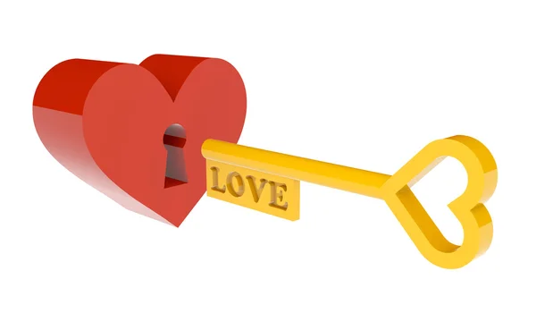 El corazón se abre por amor. Concepto Ilustración 3D . —  Fotos de Stock
