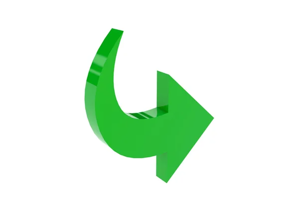 Arrow forward icon over white background. Concept 3D illustration. — Stock Photo, Image