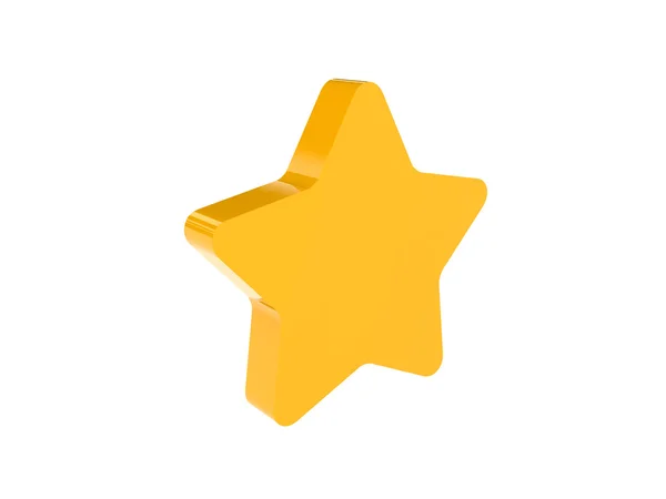 Stern-Symbol auf weißem Hintergrund. Konzept 3D Illustration. — Stockfoto