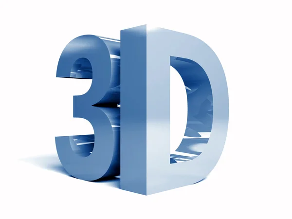 Word 3D on white background. Concept 3D illustration — Stock Photo, Image