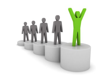 başarı için adımlar. Başarı merdivenlerini. Konsept illüstrasyon.