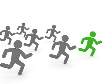 lider rekabet. Konsept illüstrasyon.