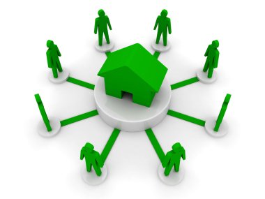 sera. Eko şehir. Konsept illüstrasyon.