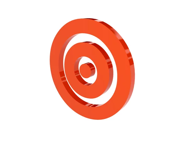 Target icon over white background. Concept 3D illustration. — Stock Photo, Image