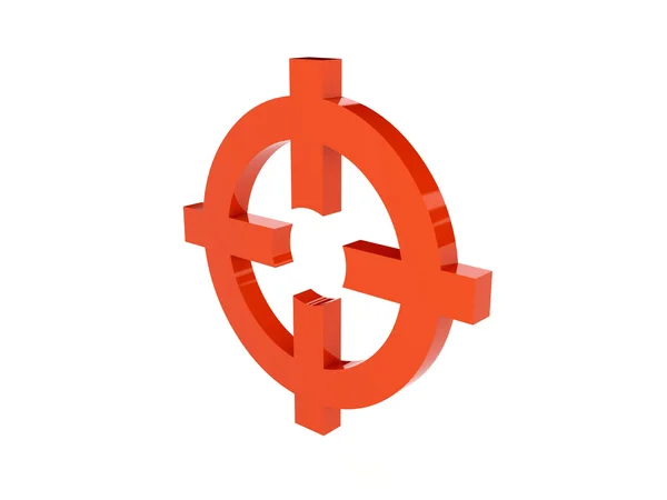 Target icon over white background. Concept 3D illustration. — Stock Photo, Image