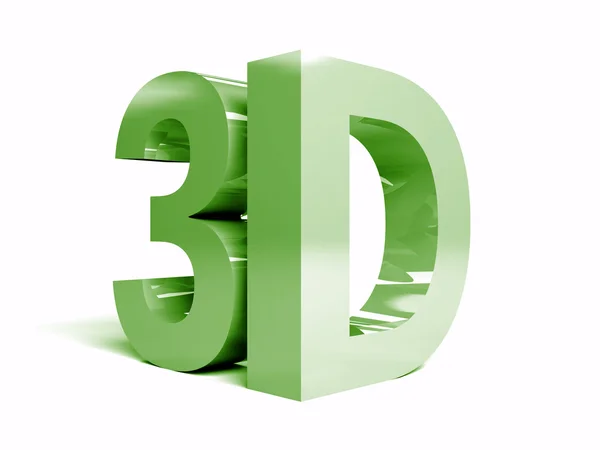 Parola 3D su sfondo bianco. Concetto Illustrazione 3D — Foto Stock