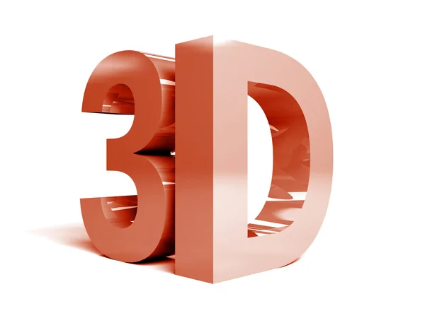 Palabra 3D sobre fondo blanco. Concepto Ilustración 3D — Foto de Stock