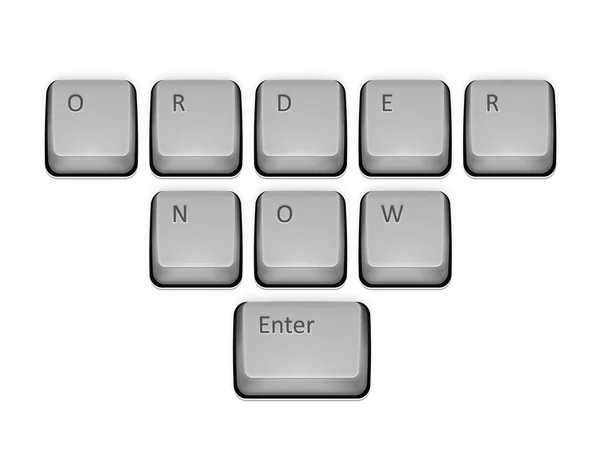Заказать фразу на клавиатуре и ввести клавишу . — стоковый вектор