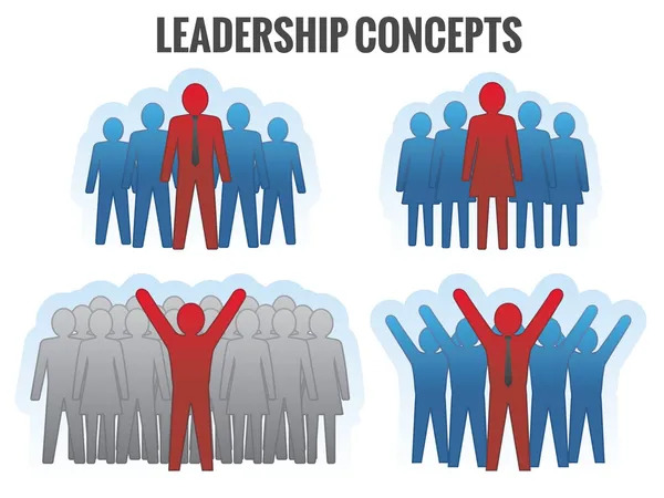 Leadership concepts. Vector illustration. — Stock Vector