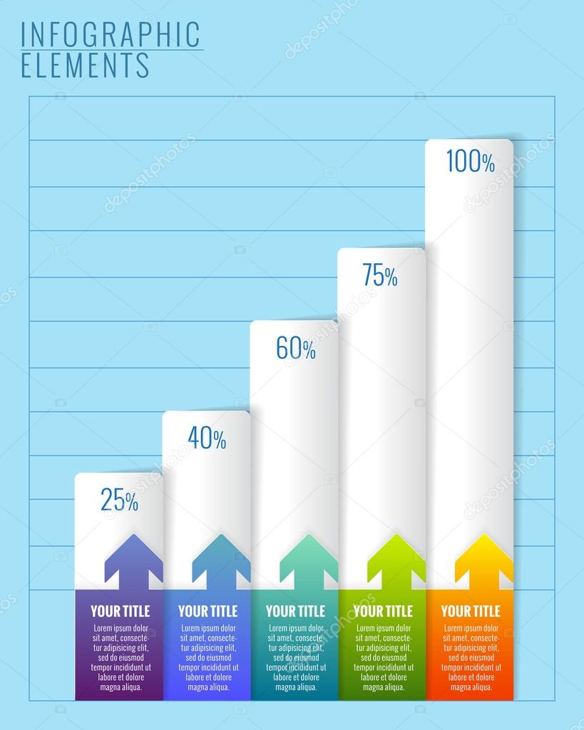 Infographic elements. Modern business steps to success chart