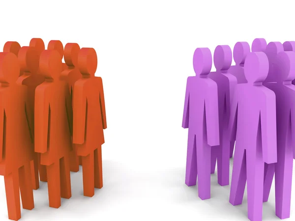 Groups of men and women. — Stock Photo, Image