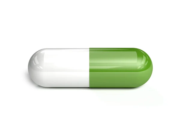 Medizin-Pille. über weißem Hintergrund. — Stockfoto