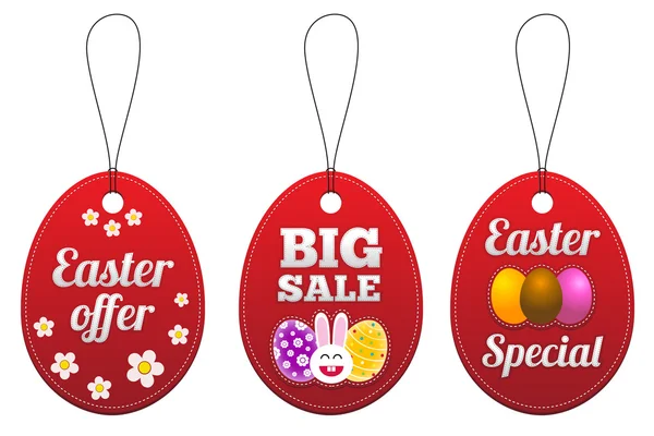 Easter special tags in the form of egg. — Stock Vector