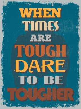 Retro Vintage motivasyonel teklif Poster. Vektör çizim