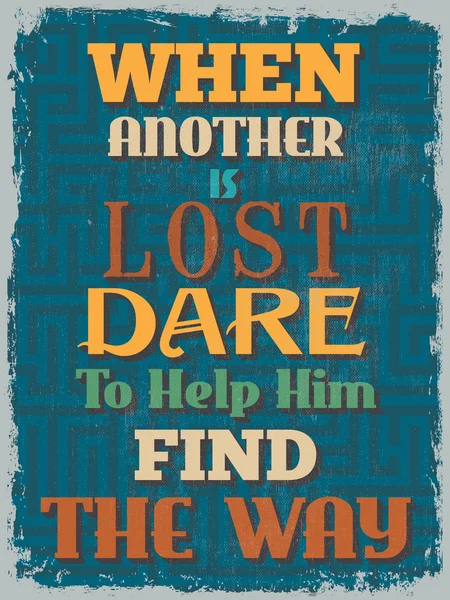Retro Vintage motivasyonel teklif Poster. Vektör çizim