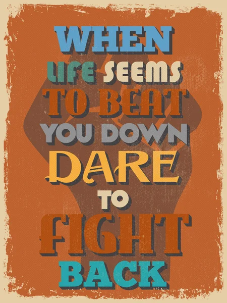 Retro Vintage motivasyonel teklif Poster. Vektör çizim