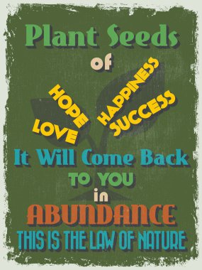 Retro Vintage Motivational Quote Poster. Vector illustration clipart