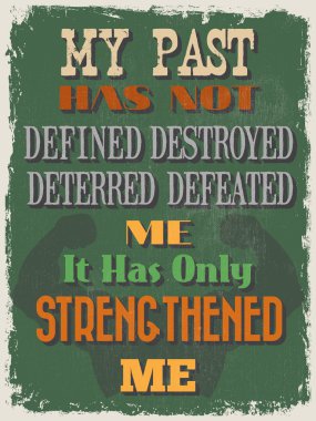 Retro Vintage motivasyonel teklif Poster. Vektör çizim