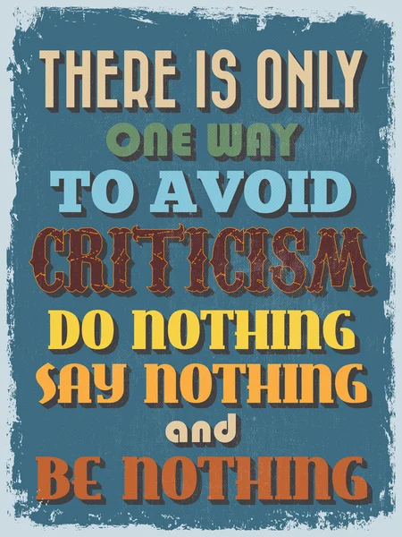 Retro Vintage motivasyonel teklif Poster. Vektör çizim