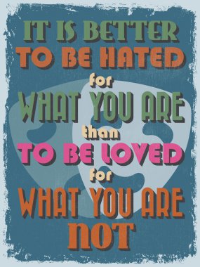 Retro Vintage motivasyonel teklif Poster. Vektör çizim