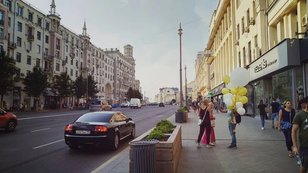 Moskva Gatubyggnad Dagen — Stockfoto