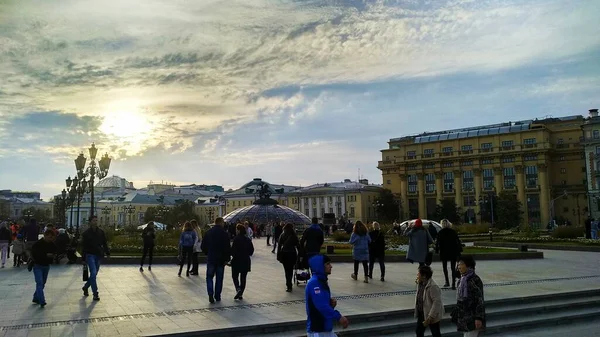 莫斯科市中心 天空美丽 — 图库照片