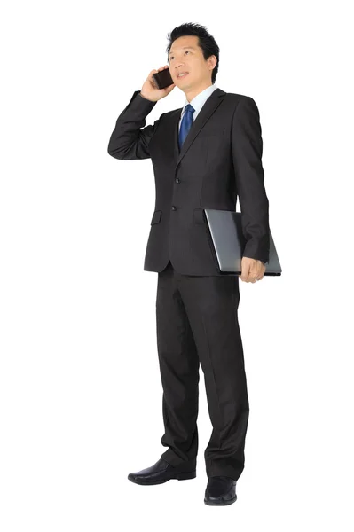 Asian business man on white. — Stock Photo, Image