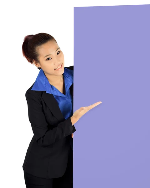 Isolated young business woman over white — Stock Photo, Image