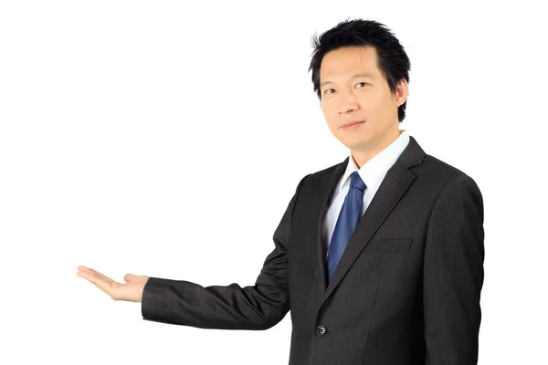 Aislado asiático negocios hombre más blanco — Foto de Stock