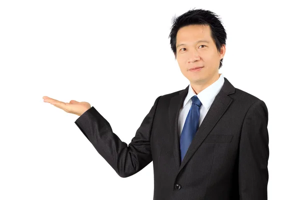 Izolované asijské obchodní muž nad bílá — Stock fotografie