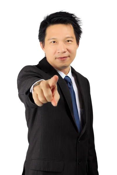Isoleret asiatisk forretningsmand over hvid - Stock-foto