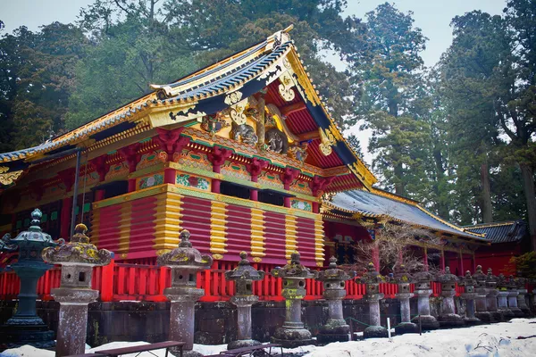 Santuario de Toshogu en invierno, Nikko, Japón — Foto de Stock