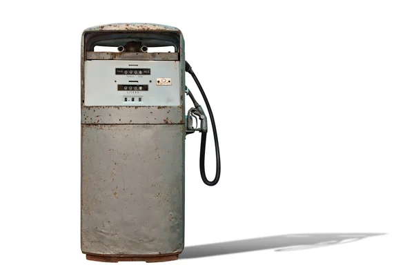 Isolierte Oldtimer-Tankstelle horizontal — Stockfoto