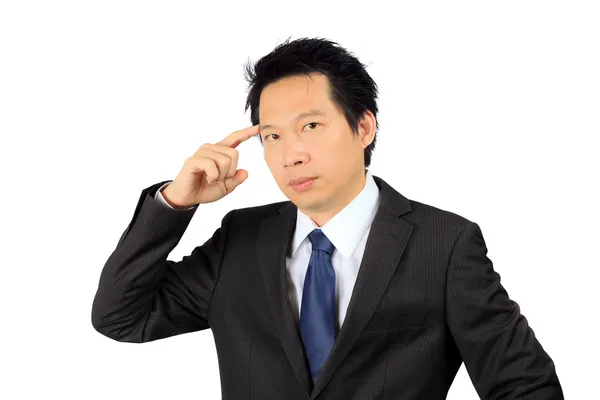 Aislado asiático negocios hombre más blanco — Foto de Stock