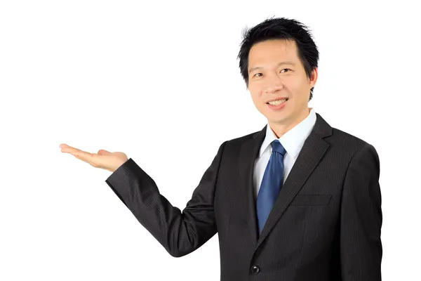 Isoleret asiatisk forretningsmand over hvid - Stock-foto
