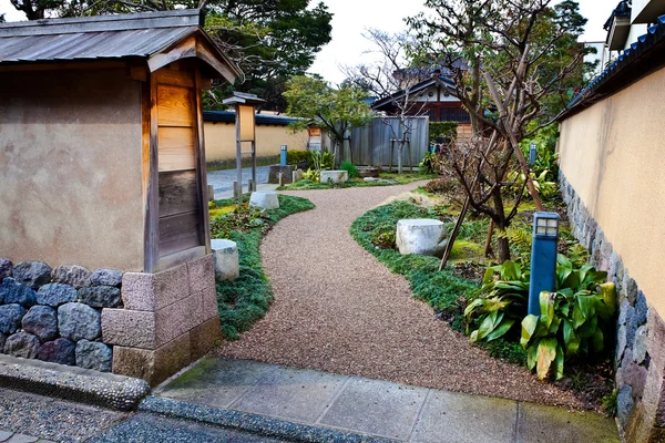 Walkway in a Japanese Garden at Nagamachi Samurai District — Stock Photo, Image