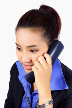 genç iş kadını telefon