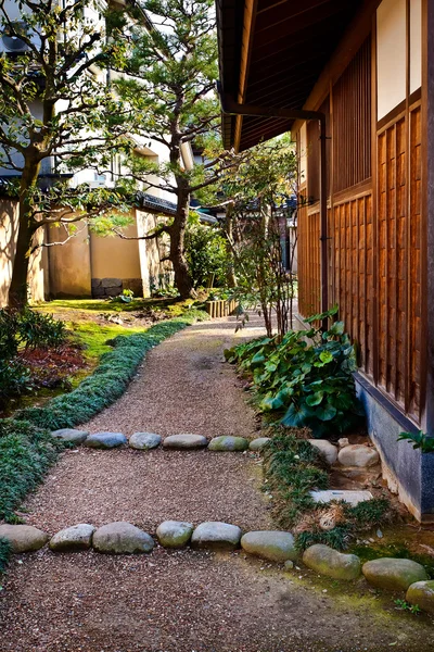 Japanese Garden at Nagamachi Samurai Distric Nomura-ke — Stock Photo, Image