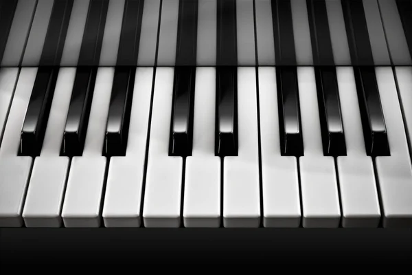 Vértes zongora billentyűk — Stock Fotó