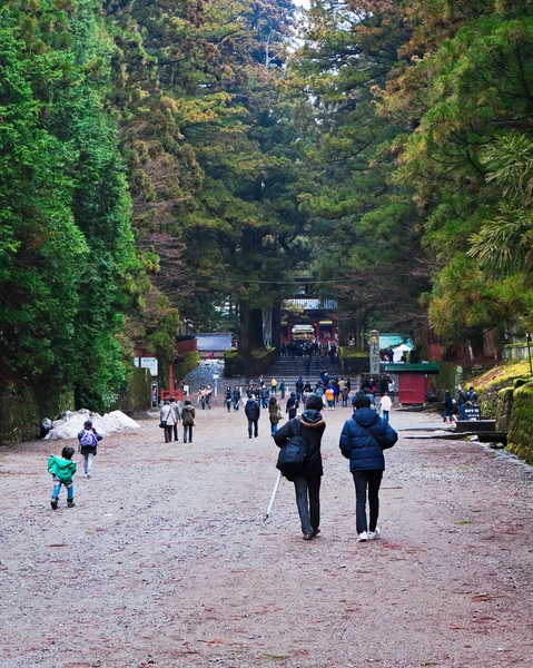 People head toward Toshogu Shrine in Nikko