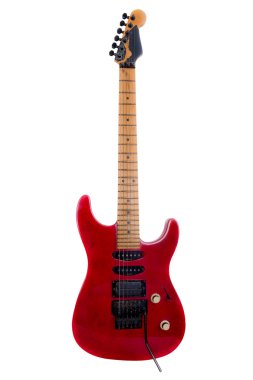 izole kırmızı elektro gitar