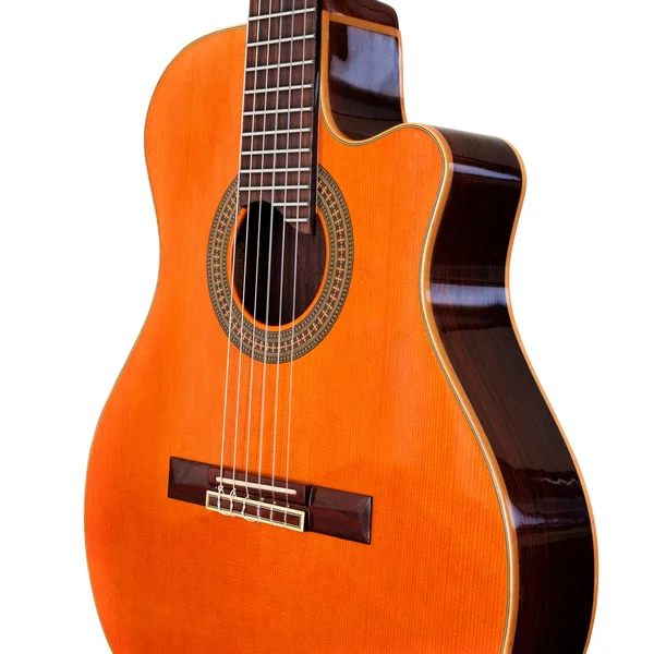 Isolated classical cutaway guitar — Stock Photo, Image