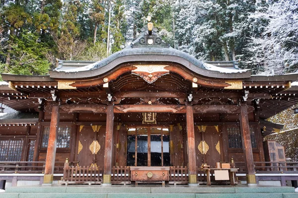 在飞驒-高山，冬季日本樱山八幡宫 — 图库照片