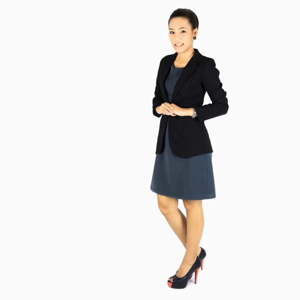 Standing Young Business Woman — Stock Photo, Image