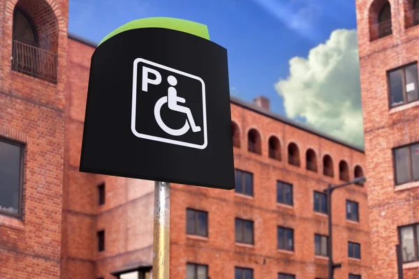 Znak parkingowy dla niepełnosprawnych — Zdjęcie stockowe